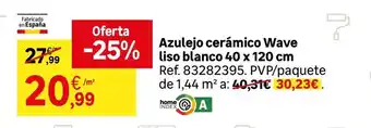 Leroy Merlin Blanco - azulejo ceramico wave liso oferta