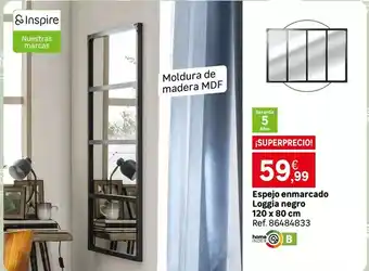 Leroy Merlin Home - espejo e amarcado logia negro oferta