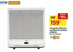 Leroy Merlin Htw - convector eléctrico con fibra de carbono 2.000 w oferta