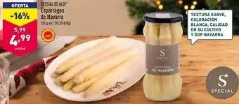 ALDI Espárragos de Navarra 325 g esc. oferta