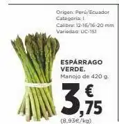 Supercor Espárragos verdes oferta