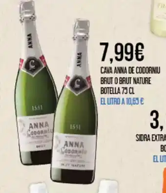 Claudio Cava anna de codorniu brut o brut nature oferta