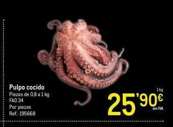 Makro Pulpo cocido oferta