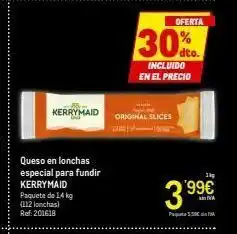 Makro Queso en lonchas oferta