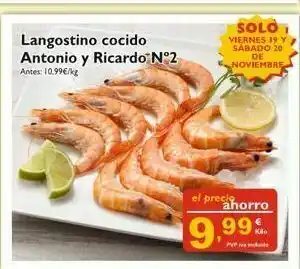 Supermercados La Despensa Langostinos cocidos antonio y ricardo oferta