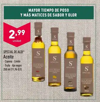 ALDI Aceite Cayene, Limón, Trufa, Aje Negre 250 ml oferta