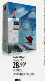 El Corte Inglés Ginebra martín miller's oferta