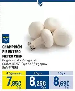 Makro Chef - champiñón pie entero oferta