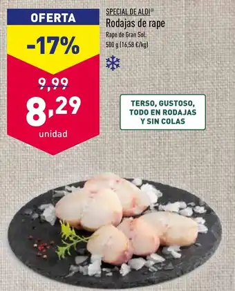 ALDI Rodajas de Rape 500 g oferta
