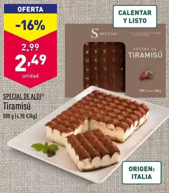 ALDI Tiramisú 500 g oferta