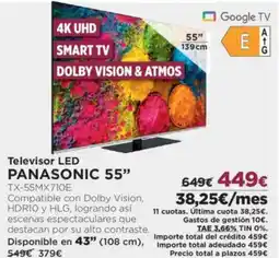 El Corte Inglés PANASONIC Televisor LED 55" oferta