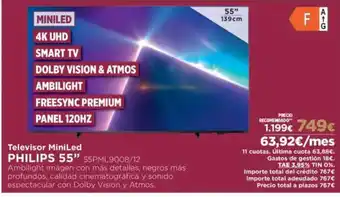 El Corte Inglés PHILIPS Televisor MiniLed 55❞ oferta