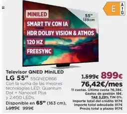 El Corte Inglés LG Televisor QNED MiniLED 55" oferta