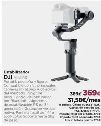 El Corte Inglés DJI Estabilizador oferta