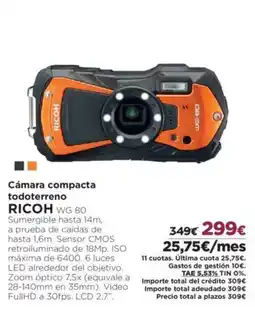 El Corte Inglés RICOH Cámara compacta todoterreno oferta