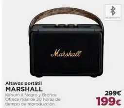 El Corte Inglés MARSHALL Altavoz portátil oferta