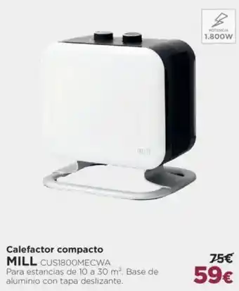 El Corte Inglés MILL Calefactor compacto oferta