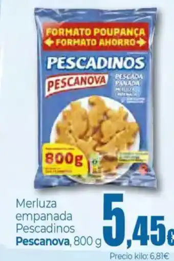 Unide Supermercados PESCANOVA Merluza empanada Pescadinos oferta