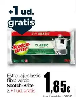 Unide Supermercados SCOTCH-BRITE Estropajo classic fibra verde oferta