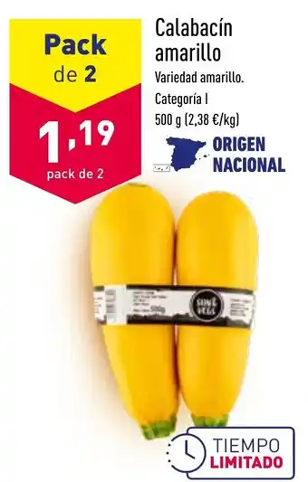ALDI Calabacín Amarillo oferta