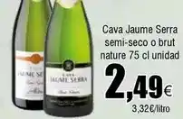 FROIZ Jaume serra - cava semiseco oferta