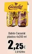 FROIZ Cacaolat - batido plastico oferta