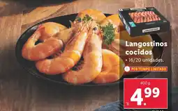 Lidl Langostinos cocidos oferta