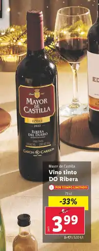 Lidl MAYOR DE CASTILLA Vino tinto DO Ribera oferta