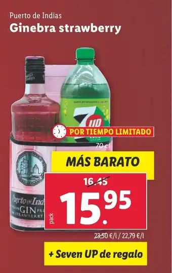 Lidl PUERTO DE INDIAS Ginebra strawberry oferta