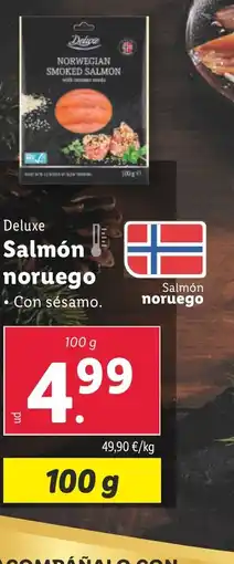 Lidl DELUXE Salmón noruego oferta