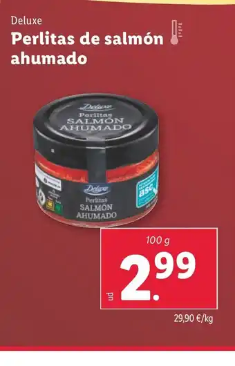 Lidl DELUXE Perlitas de salmón ahumado oferta