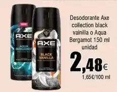 FROIZ Axe - desodorante collection black vainilla o aqua bergamot oferta