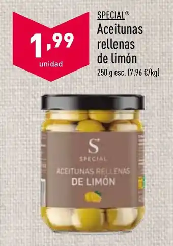 ALDI Aceitunas Rellenas de Limón oferta