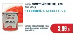 Abordo Abordo - tomate natural rallado oferta