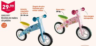 ALDI Mundo Diver Bicicleta de Madera Sin Pedales oferta