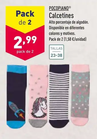 ALDI Pocopiano Calcetines Pack de 2 oferta