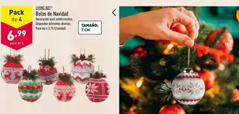 ALDI Living Art Bolas de Navidad Pack de 4 oferta
