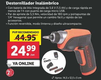 Lidl Destornillador Inalámbrico oferta