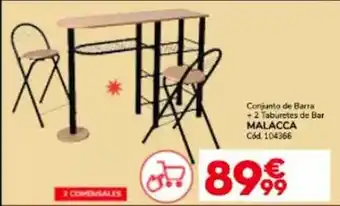 Conforama Conjunto de barra 2 tabuetes de bar oferta