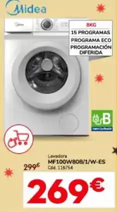 Conforama Midea - lavadora mf100w80b/1/w-es oferta