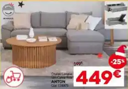 Conforama Chaise longue con cinta tetal oferta