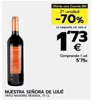 BM Supermercados Nuestra señora de ujué - tinto navarra reserva oferta