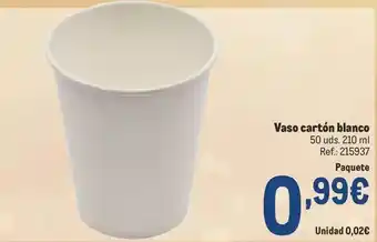 Makro Blanco - vaso cartón oferta