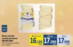 Makro Chef - queso mezcla curado porciones oferta