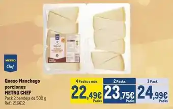 Makro Chef - queso manchego porciones oferta