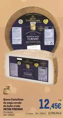 Makro Castellano - queso de vajej curado de leche cruda oferta