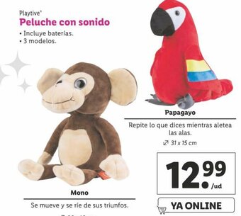 Lidl Playtive Peluche Con Sonido oferta