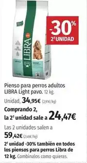 El Corte Inglés Libra - pienso para perros adultos light pavo oferta