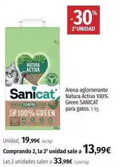 El Corte Inglés Natura - arena aglomerante activa 100% green oferta