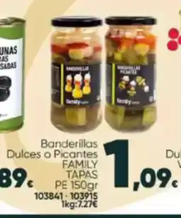 Family Cash FAMILY TAPAS Banderillas Dulces o Picantes oferta